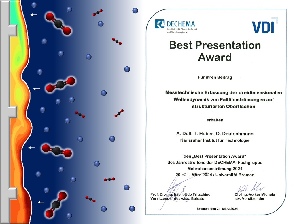 DECHEMA Best Presentation Award for PhD student Andrea Düll