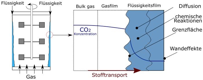 Mass transport enhancement in CO2 absorption
