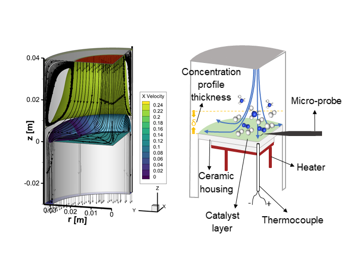 Ammonia Decomposition by Stagnation Flow Reactor